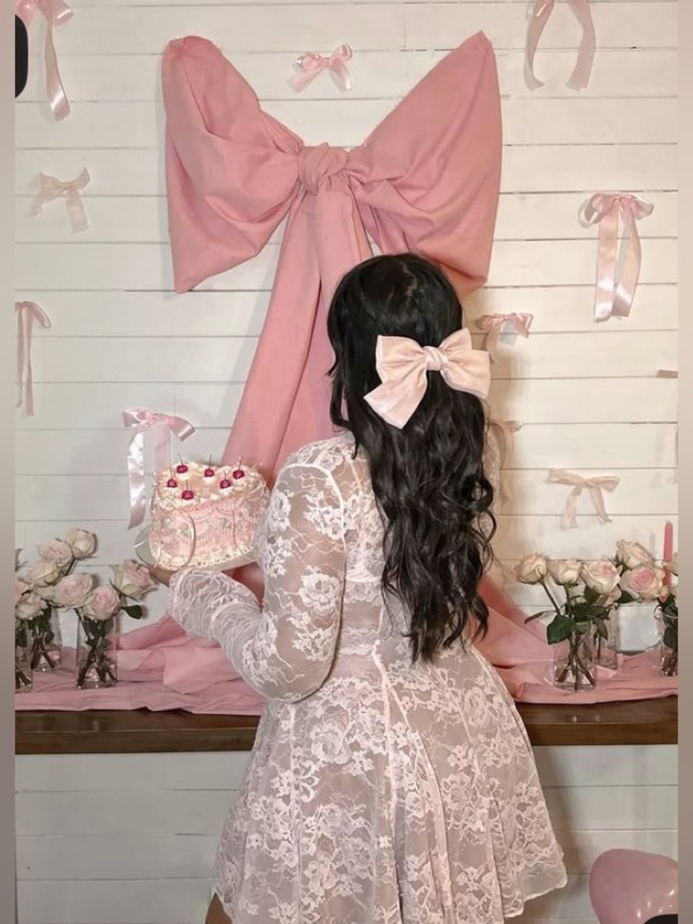 NWOT Isle Of Bonita:PLUS SIZEDelicate Pink Lace Dress with Gold Accents
